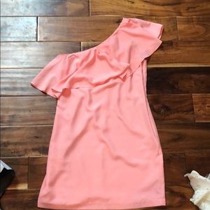 One shoulder with ruffle detail